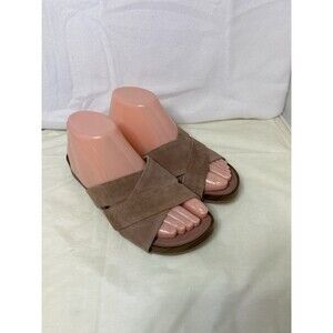 Cole Haan Womens Braelyn Footbed Burlwood Suede Sandal Size: 8.5 B